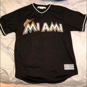 Majestic #27 Giancarlo Stanton Miami Marlin Jersey